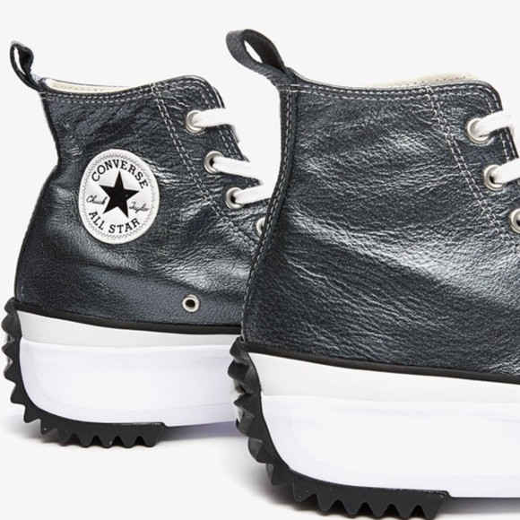 NEW CONVERSE RUN STAR HIKE HIGH TOP METALLIC BLACK - Picture 5 of 8